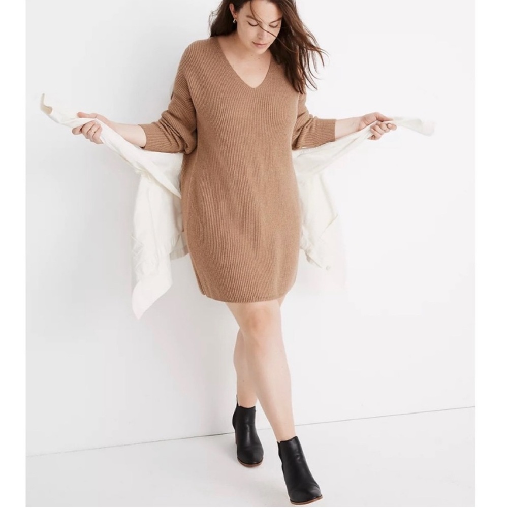 Madewell Tan Sweater Dress
